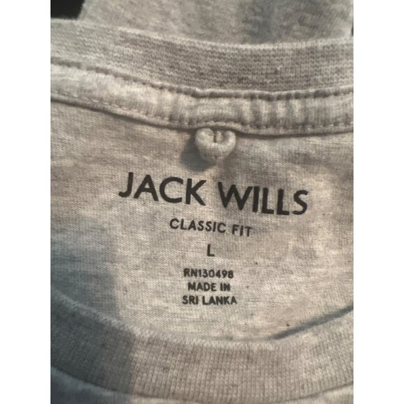 Jack Wills Classic Fit Gray T-Shirt – Size L, 100% Cotton, Ayleford Logo‎ Tee - Picture 4 of 8